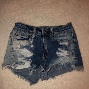 Ripped American Eagle Jean Shorts